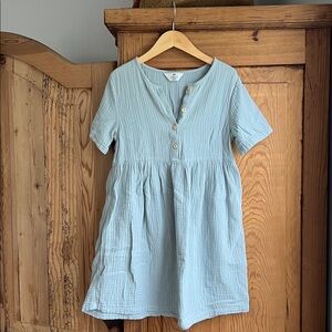 H&M | Soft Blue Muslin Textured Dress